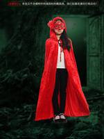 欧蒂派对 万圣节儿童服装小红帽披风 斗篷 成人儿童红色演出服装