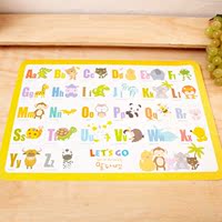韩国进口正品PP塑料餐桌垫 儿童餐盘垫子 乘法口诀 英文字母 隔热