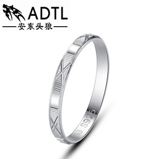 韩版时尚个性极简正品S925银尾戒指环纯银复古雕刻女银饰品满包邮