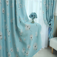 特价加厚窗帘布料成品全遮光卧室客厅大气简约现代落地窗清新打孔