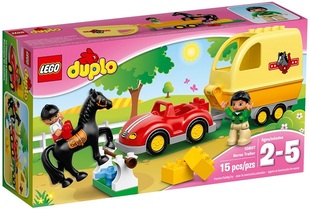乐高得宝系列L10807小马拖车LEGO DUPLO 积木玩具趣味益智大颗粒