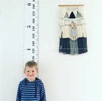 ins黑白北欧简约风儿童房装饰挂画宝宝量身高尺子壁挂摄影道具