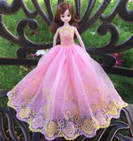 娃娃玩具衣服 多款漂亮刺绣篷纱裙子 婚纱 礼服 公主裙长裙