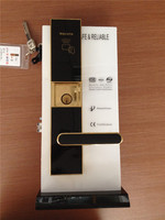 亚克力酒店锁滑盖电子锁黑色智能锁IC卡锁宾馆锁感应锁