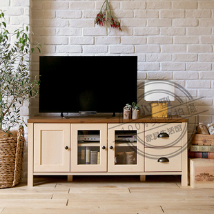 欧式田园小户型实木简约现代客厅创意电视机柜储物柜地柜矮柜组合