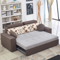 多功能客厅布艺组合沙发床现代简约可拆洗小户型折叠三人定制特价
