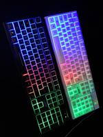 彼诺七彩发光键盘USB游戏键盘，背光键盘送防尘键盘膜