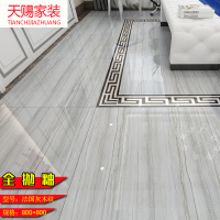 佛山瓷砖法国灰木纹地板砖800x800客厅全抛釉地砖 电视背景墙瓷砖