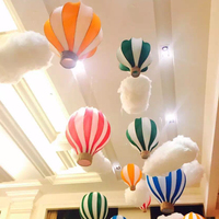 圣诞美陈彩色热气球装饰4s店展厅挂件 橱窗装饰道具吊饰商场云朵