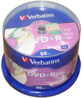 原装正品 威宝 DVD刻录光盘 DVD+R 50片装 16X 刻录盘 空白光盘