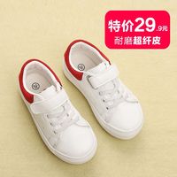 小美和小宝儿童皮鞋男童鞋子女童休闲鞋韩版学生小白潮鞋2016新款