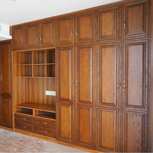 橡木橱柜门 定做橱柜门定做衣柜门樱桃木柜门板定做 实木橱柜门