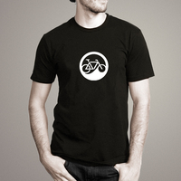 原创设计简约t恤 男 骑行运动短袖 创意自行车标志纯棉圆领夏半袖