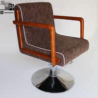 日式发廊专用美发椅子实木剪发凳子升降旋转理发店椅加厚理发椅子