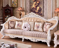 香格里拉全实木别墅欧式沙发大小户型客厅皮布艺沙发带贵妃家具