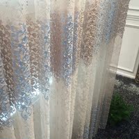 包邮进口高档韩式客厅卧室阳台窗纱珍珠浮雕绣花窗纱成品定制窗帘