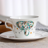 创意家用咖啡杯杯碟高档骨瓷套装陶瓷红茶杯下午茶拿铁杯咖啡套具