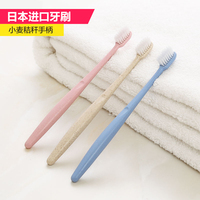 日本进口软毛牙刷儿童成人创意细毛中色旅游盒小麦情侣防出血牙刷