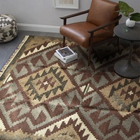 深灰咖啡色地毯 古典手工羊毛 庄重大气客厅卧室地毯书房毯