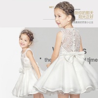 【天天特价】夏装公主裙2016韩国儿童蓬蓬裙纱裙子白色表演礼服