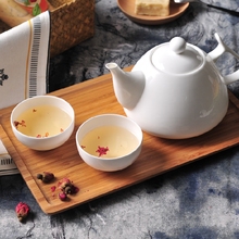 简约办公室骨瓷茶具套装白色 高档陶瓷茶壶茶杯子整套带过滤家用