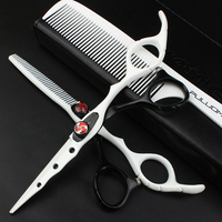 Sharonds日本进口剪刀440C钢理发剪6寸美发平剪牙剪套装头发剪刀