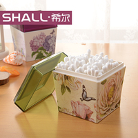 希尔 欧式创意美耐皿牙签盒 透明盖时尚仿陶瓷牙签筒