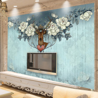 个性定制大型壁画复古艺术中式客厅电视背景墙纸定做创意卧室壁纸