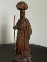 西洋古董木雕收藏：1960年代全手工韩国人物木雕017