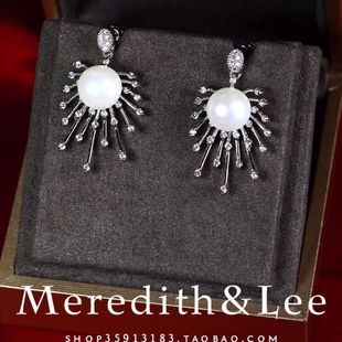 Meredith&Lee 意大利设计繁星点点气质百搭新娘结婚礼服锆石耳环