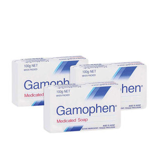 澳洲Gamophen祛痘药皂抗菌控油洁面皂后背祛痘除螨香皂100g洁面皂