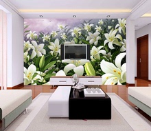 欧式现代3D立体墙纸大型壁画 温馨卧室客厅电视背景墙壁纸 郁金香