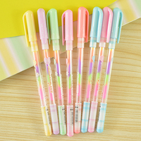 创意文具 6色合一水粉中性笔 粉彩笔 糖果色学习用品