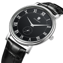 瑞士品牌劳卡丹手表男士超薄商务时尚休闲潮流防水石英钢带腕表