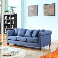 威玛布艺沙发组合1+2+3组合沙发简约现代组合沙发地中海风格沙发