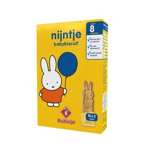现货荷兰婴儿饼干Bolletje米菲8+ 入口即化手指饼干奶香兔子零食