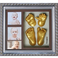 包邮！宝宝满月纪念礼品 婴儿手足脚模印泥 金脚印工艺品246系列