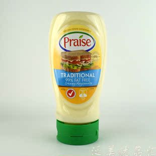 澳洲Praise低脂蛋黄酱410g 低热量低脂肪 水果蔬菜沙拉酱 包邮