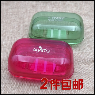 韩国进口正品TIFFANY系列AD透明盖香皂盒肥皂托红色/绿色质量好
