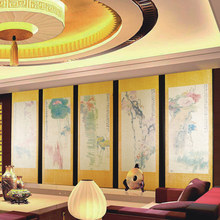 雅致HD308-5皮革铝合金艺术创意酒店装饰隔断折叠移动定制屏风