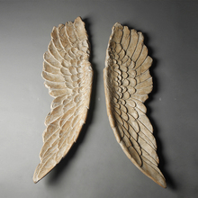 象形design欧式仿木质做旧翅膀挂墙饰品仿木雕刻翅膀墙面挂件