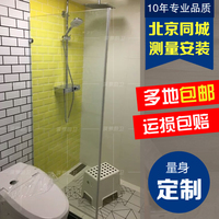 单玻璃淋浴屏风 定制淋浴房 定做玻璃房 非标洗澡房 北京上门测量