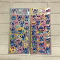 十张包邮史迪奇宠物小精灵皮卡丘3D立体泡棉贴可爱卡通幼儿园贴纸