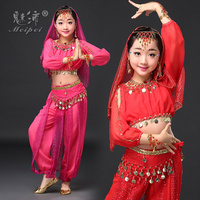 新款长袖儿童肚皮舞套装印度舞蹈服装演出服女儿童肚皮舞演出服装
