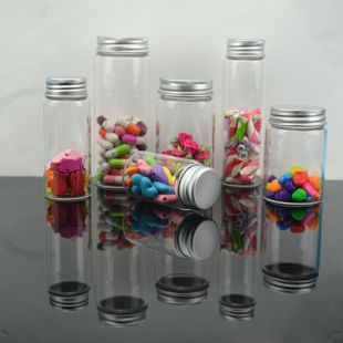 铅盖管制瓶玻璃瓶糖果瓶药瓶透明高硼硅密封防潮储物粉剂液体
