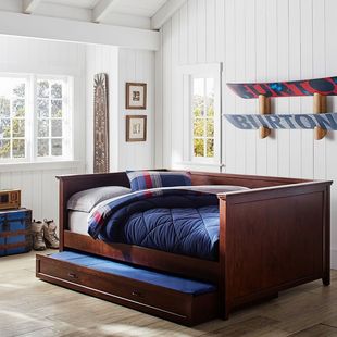 沙发床可折叠抽拉客厅小户型多功能床 带拖床的沙发 实木沙发拖床