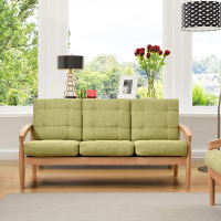 北欧布艺沙发组合可拆洗沙发实木扶手棉麻大户型客厅单双三人沙发