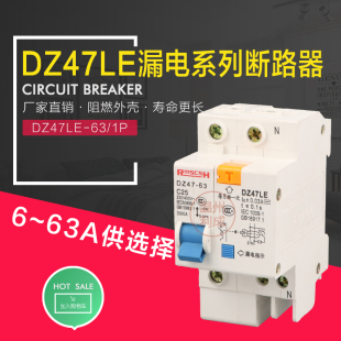 【上海人民】DZ47LE-63 1P+N 漏电断路器 漏电保护器 空气开关