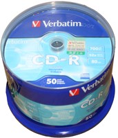 正品 威宝 CD-R 空白光盘 52X刻录盘50片桶装 特价！0.88元/片