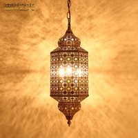 阿拉伯风格全铜焊锡吊灯 东南亚镂空雕花过道酒店咖啡厅复古吊灯